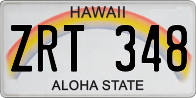 HI license plate ZRT348