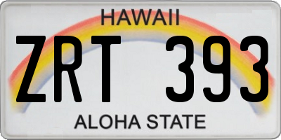 HI license plate ZRT393
