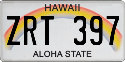 HI license plate ZRT397
