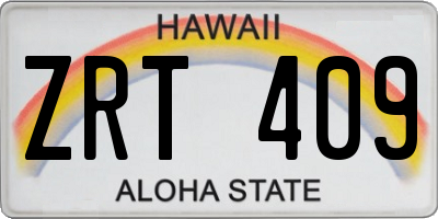 HI license plate ZRT409