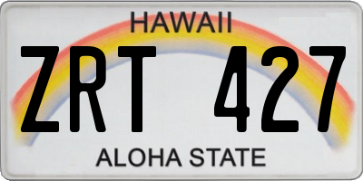 HI license plate ZRT427