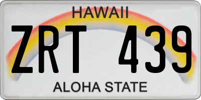 HI license plate ZRT439