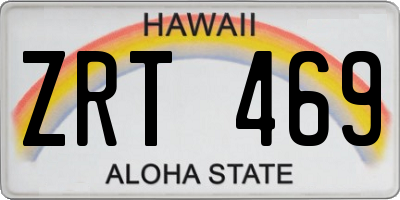 HI license plate ZRT469