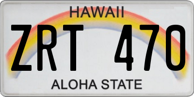 HI license plate ZRT470