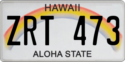 HI license plate ZRT473