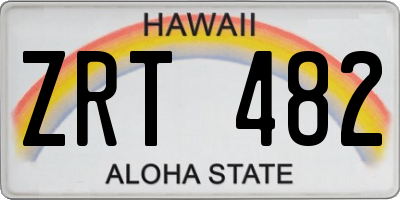 HI license plate ZRT482