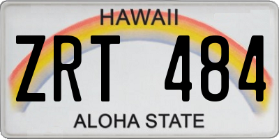 HI license plate ZRT484
