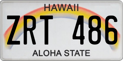 HI license plate ZRT486