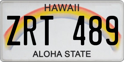 HI license plate ZRT489