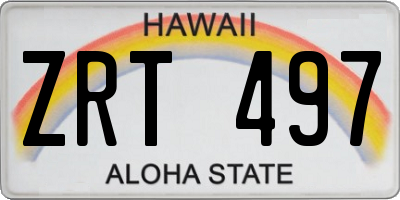 HI license plate ZRT497