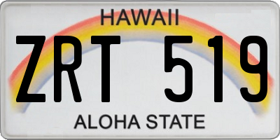 HI license plate ZRT519