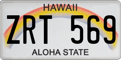 HI license plate ZRT569