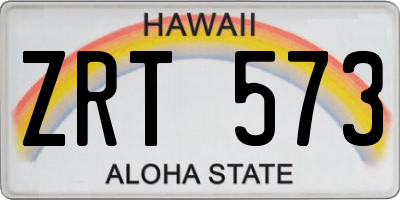 HI license plate ZRT573