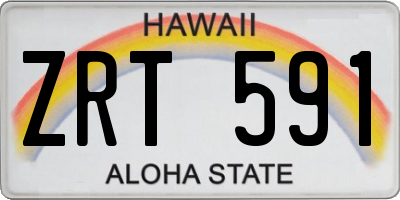 HI license plate ZRT591