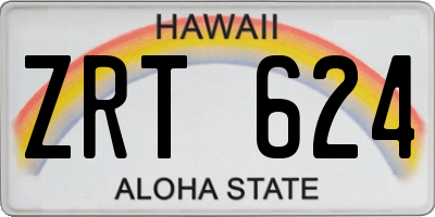 HI license plate ZRT624