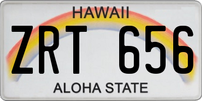 HI license plate ZRT656