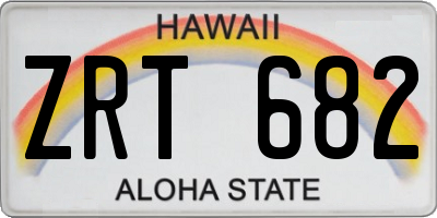 HI license plate ZRT682