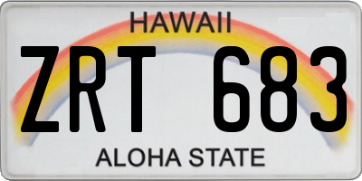 HI license plate ZRT683