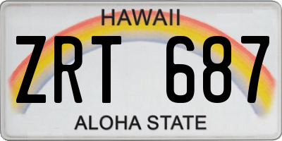 HI license plate ZRT687