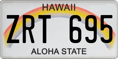 HI license plate ZRT695
