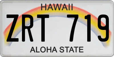 HI license plate ZRT719