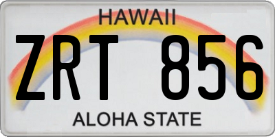 HI license plate ZRT856