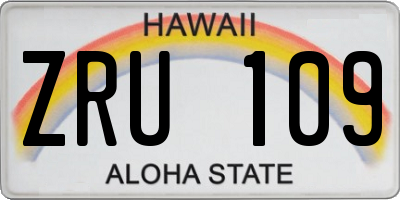HI license plate ZRU109