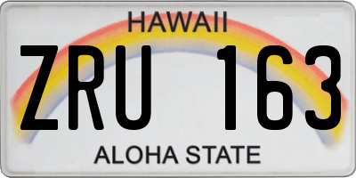 HI license plate ZRU163