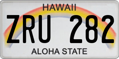 HI license plate ZRU282