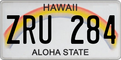 HI license plate ZRU284