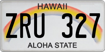 HI license plate ZRU327