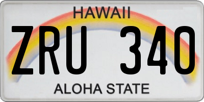 HI license plate ZRU340