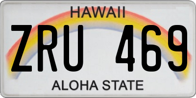HI license plate ZRU469