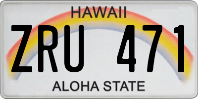 HI license plate ZRU471