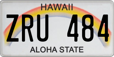 HI license plate ZRU484
