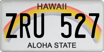 HI license plate ZRU527