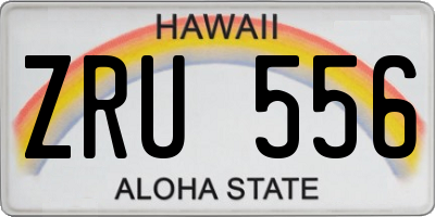 HI license plate ZRU556