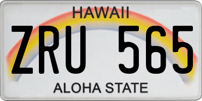 HI license plate ZRU565