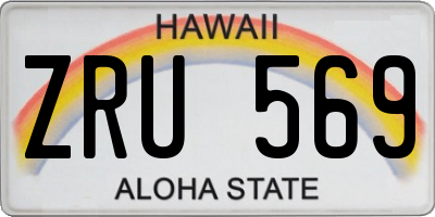 HI license plate ZRU569
