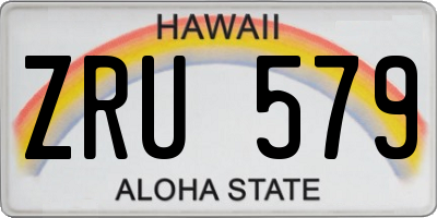 HI license plate ZRU579