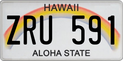 HI license plate ZRU591