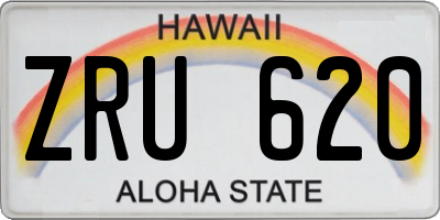 HI license plate ZRU620