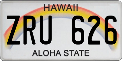 HI license plate ZRU626
