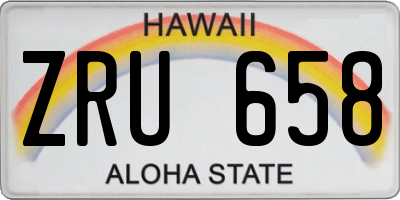 HI license plate ZRU658