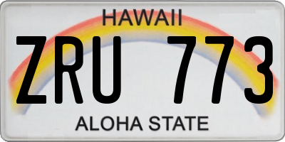 HI license plate ZRU773