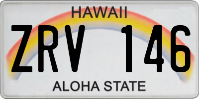 HI license plate ZRV146