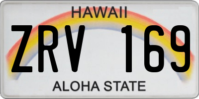 HI license plate ZRV169
