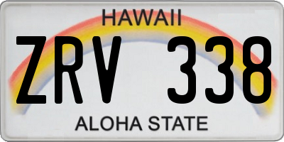 HI license plate ZRV338