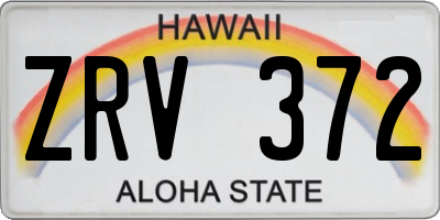 HI license plate ZRV372