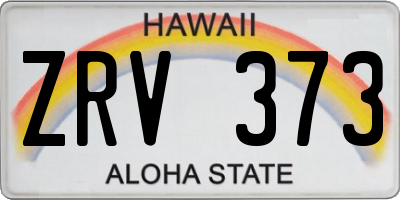 HI license plate ZRV373